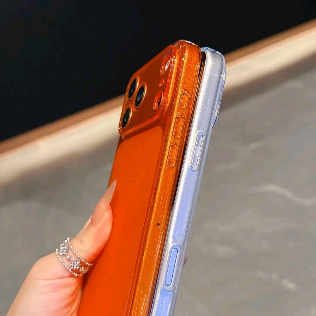 Soft Matte Transparent Camera Cutout Glossy Bumper Case_img_8