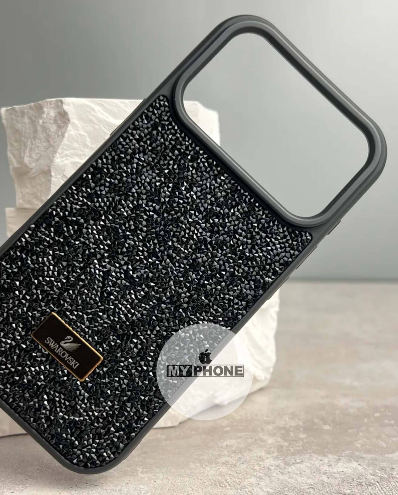 Shine in Style: Luxury Diamond Sparkle Black iPhone Cover_img_1