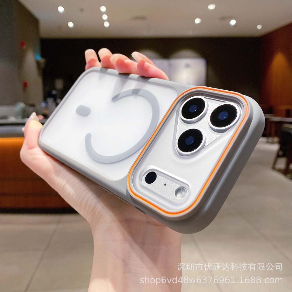 Triangular Camera Edge Matte MagSafe Anti-Shock cases_img_6