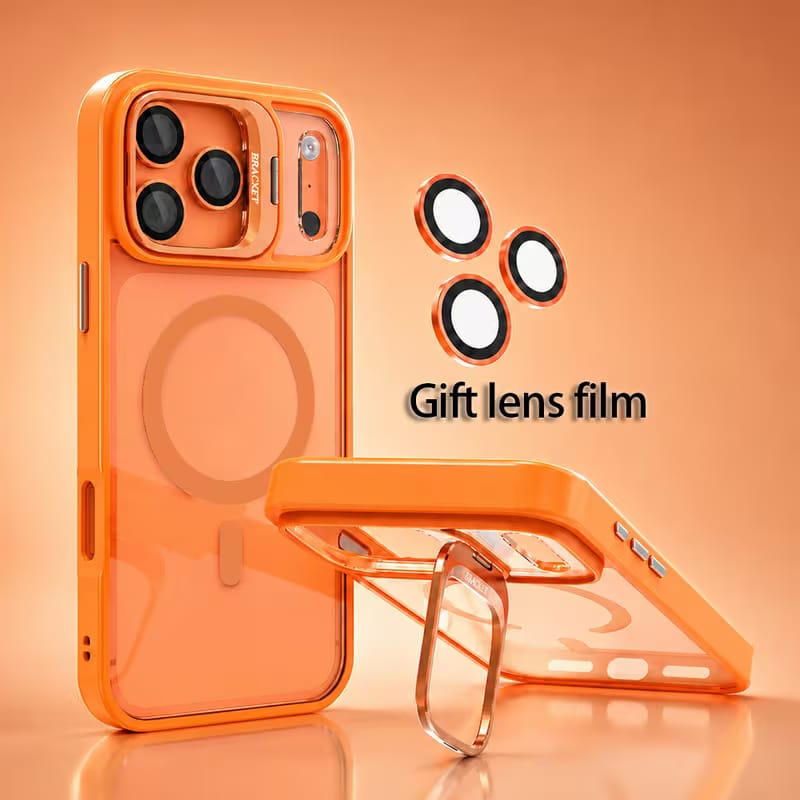 Luxury MagSafe Case for iPhone with Camera Bracket Kickstand & Free Lens Protector_img_0