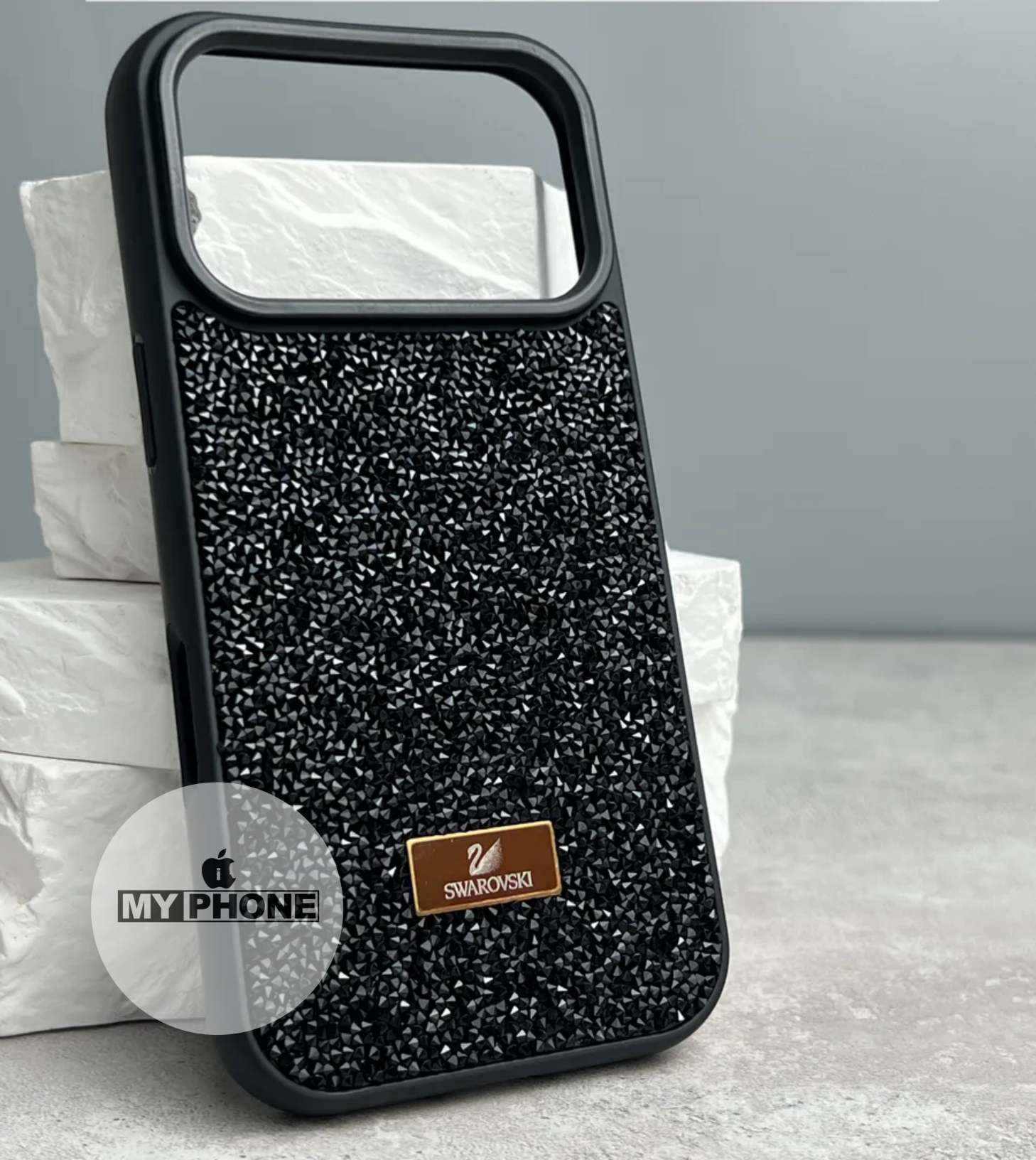 Shine in Style: Luxury Diamond Sparkle Black iPhone Cover_img_0
