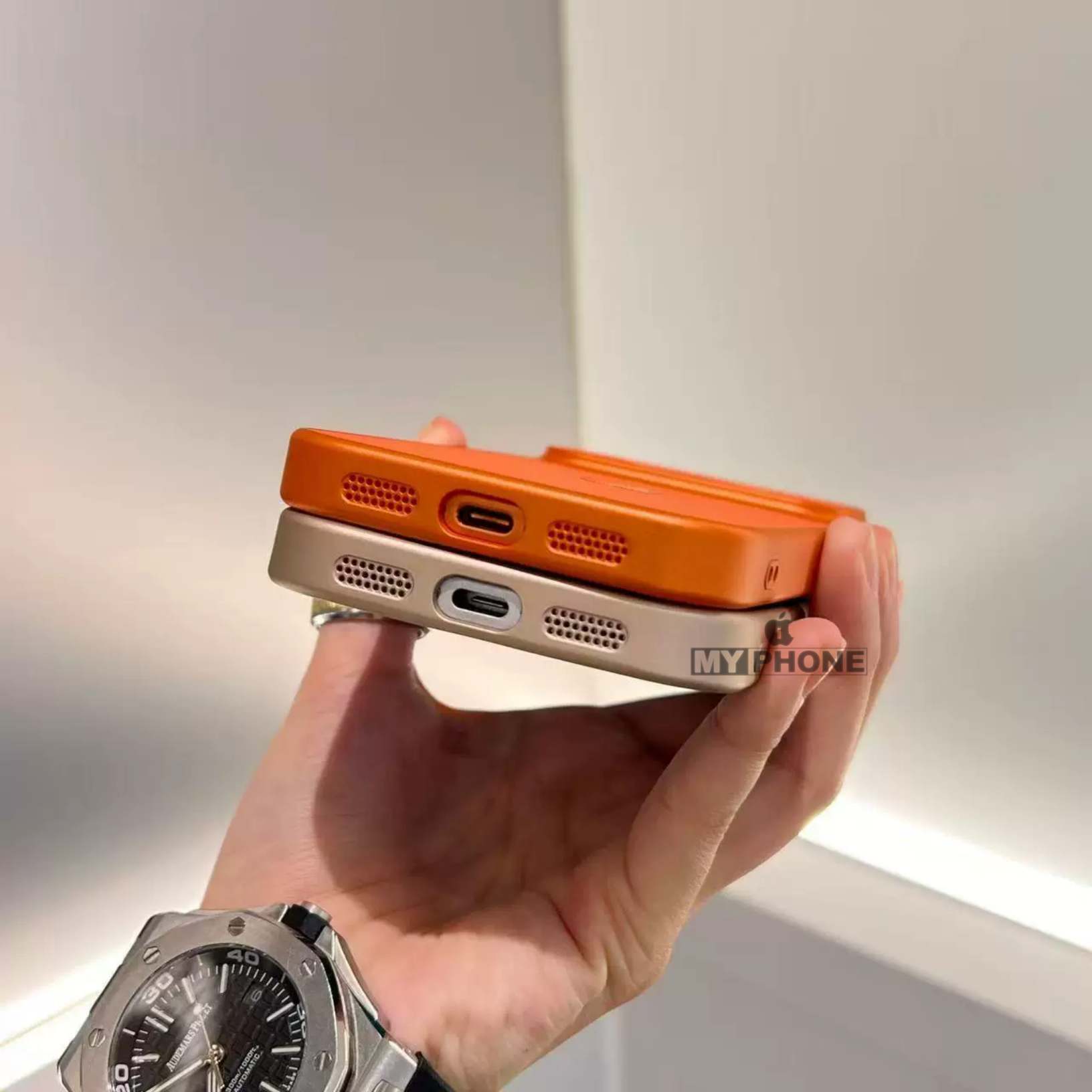 Premium Leather Finish Drop Protective iPhone Case_img_5