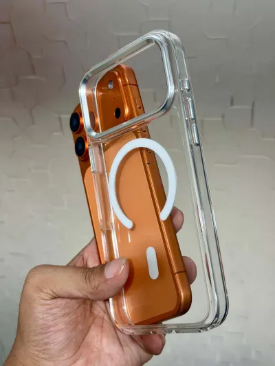 Luxury Clear MagSafe Case - Metal Camera Bumper & Metallic Buttons Edition for iPhone_img_1