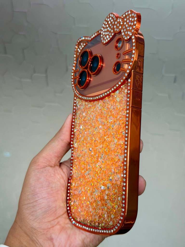Luxury Hello Kitty Glitter Diamond Back Cover for iPhone 17 Pro/Max_img_6