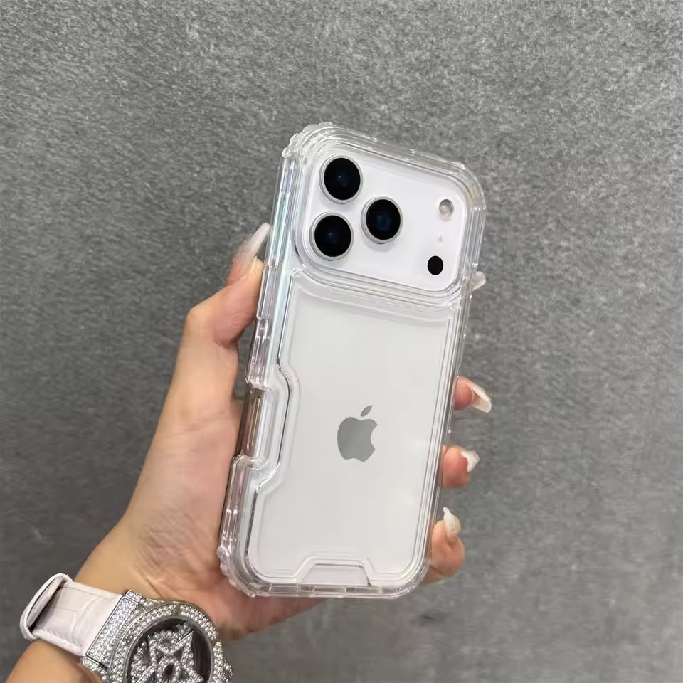 Triple Layer Ultimate Protection Clear Case for iPhone | Heavy Duty Anti-Drop Shockproof Cover_img_4