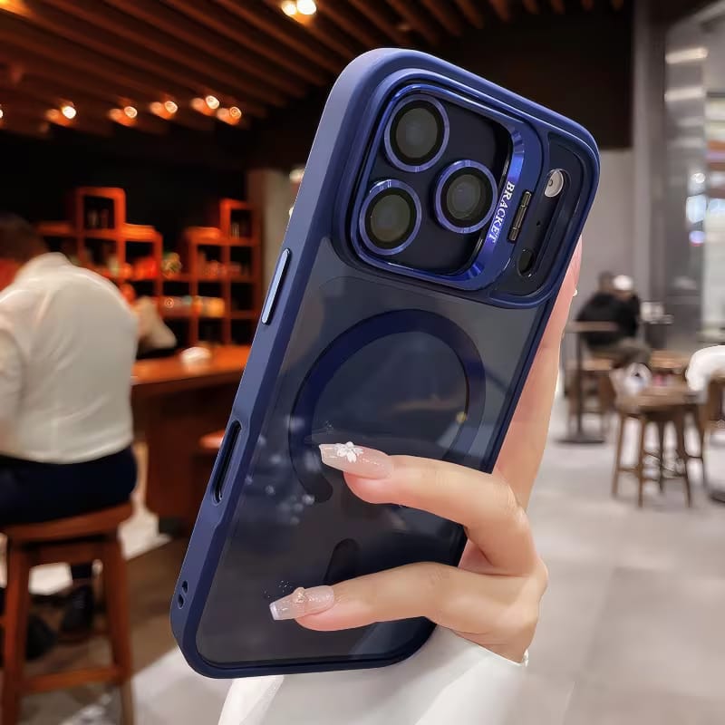 Luxury MagSafe Case for iPhone with Camera Bracket Kickstand & Free Lens Protector_img_2