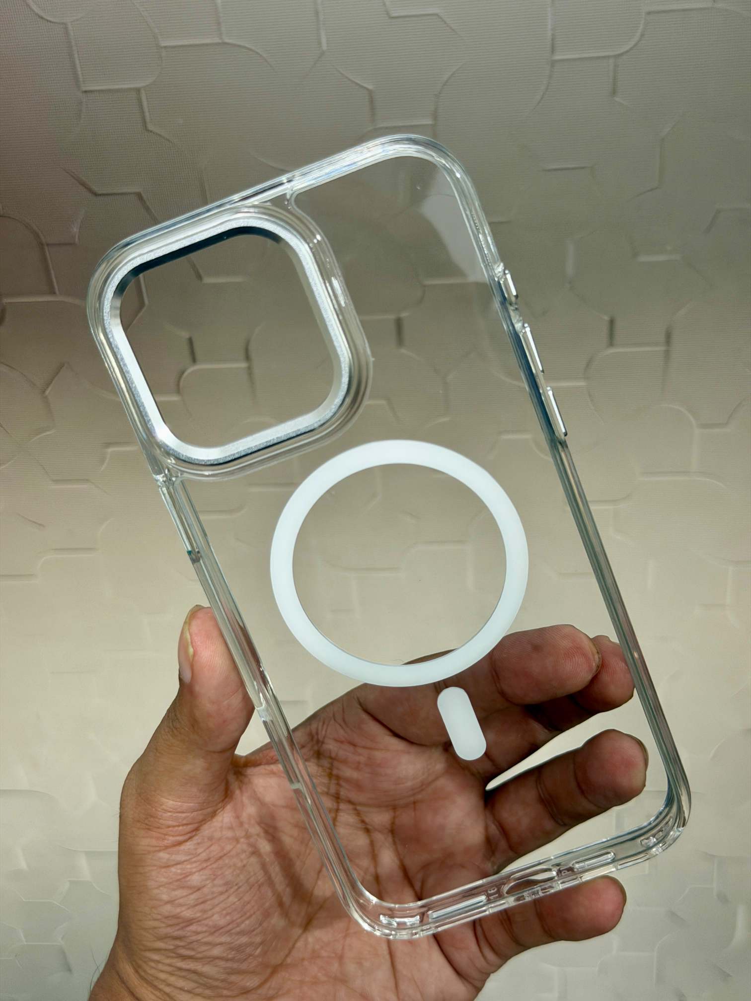 Luxury Clear MagSafe Case - Metal Camera Bumper & Metallic Buttons Edition for iPhone_img_7