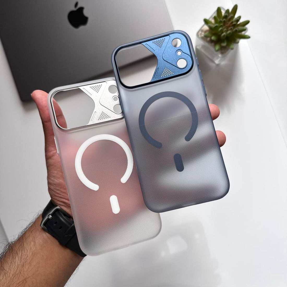 Pure Matte Hard Slim-fit Triangle Camera Shape MagSafe Case_img_2