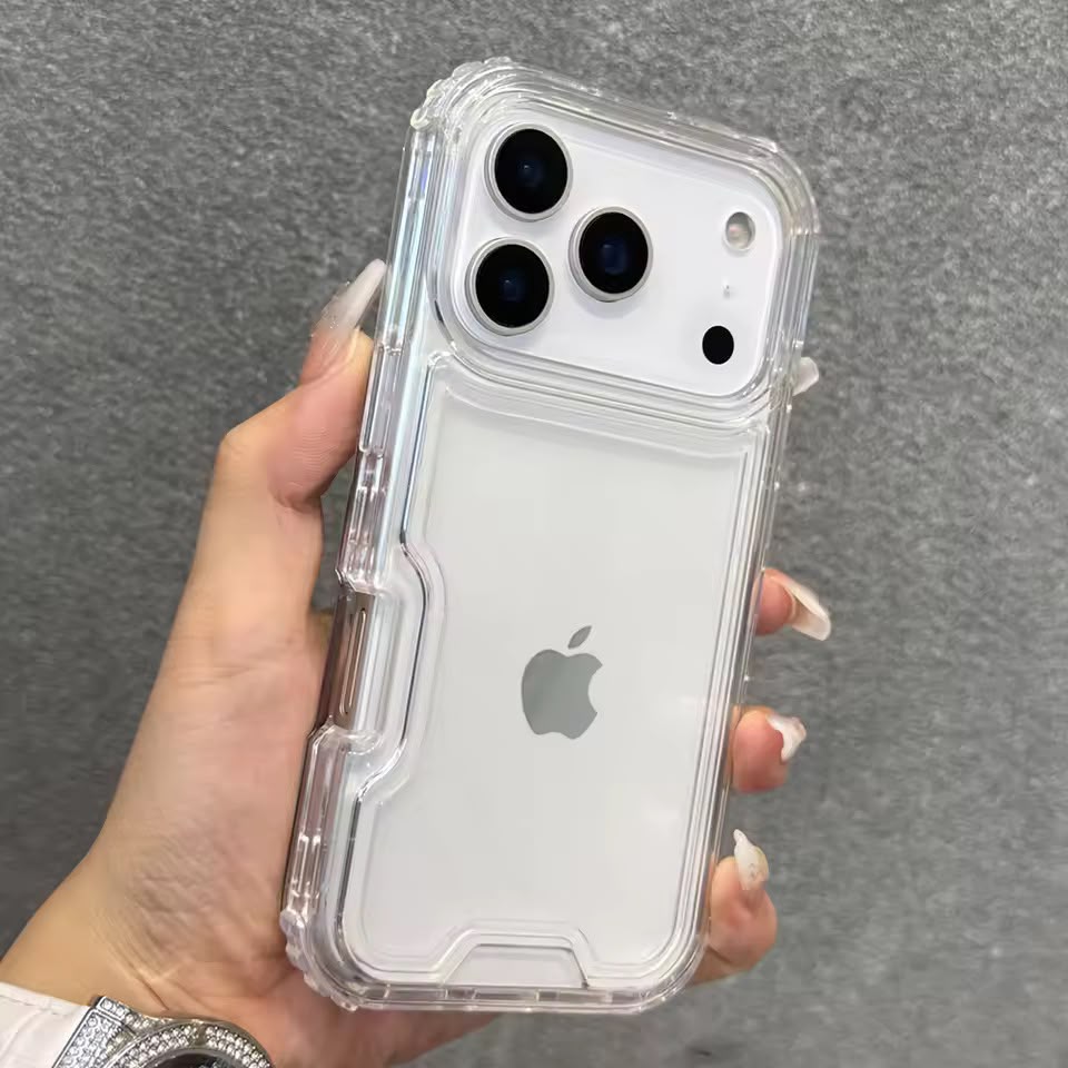 Triple Layer Ultimate Protection Clear Case for iPhone | Heavy Duty Anti-Drop Shockproof Cover_img_0