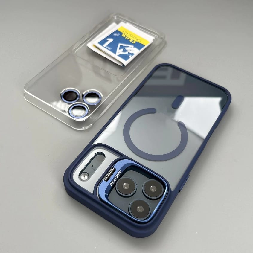 Luxury MagSafe Case for iPhone with Camera Bracket Kickstand & Free Lens Protector_img_3