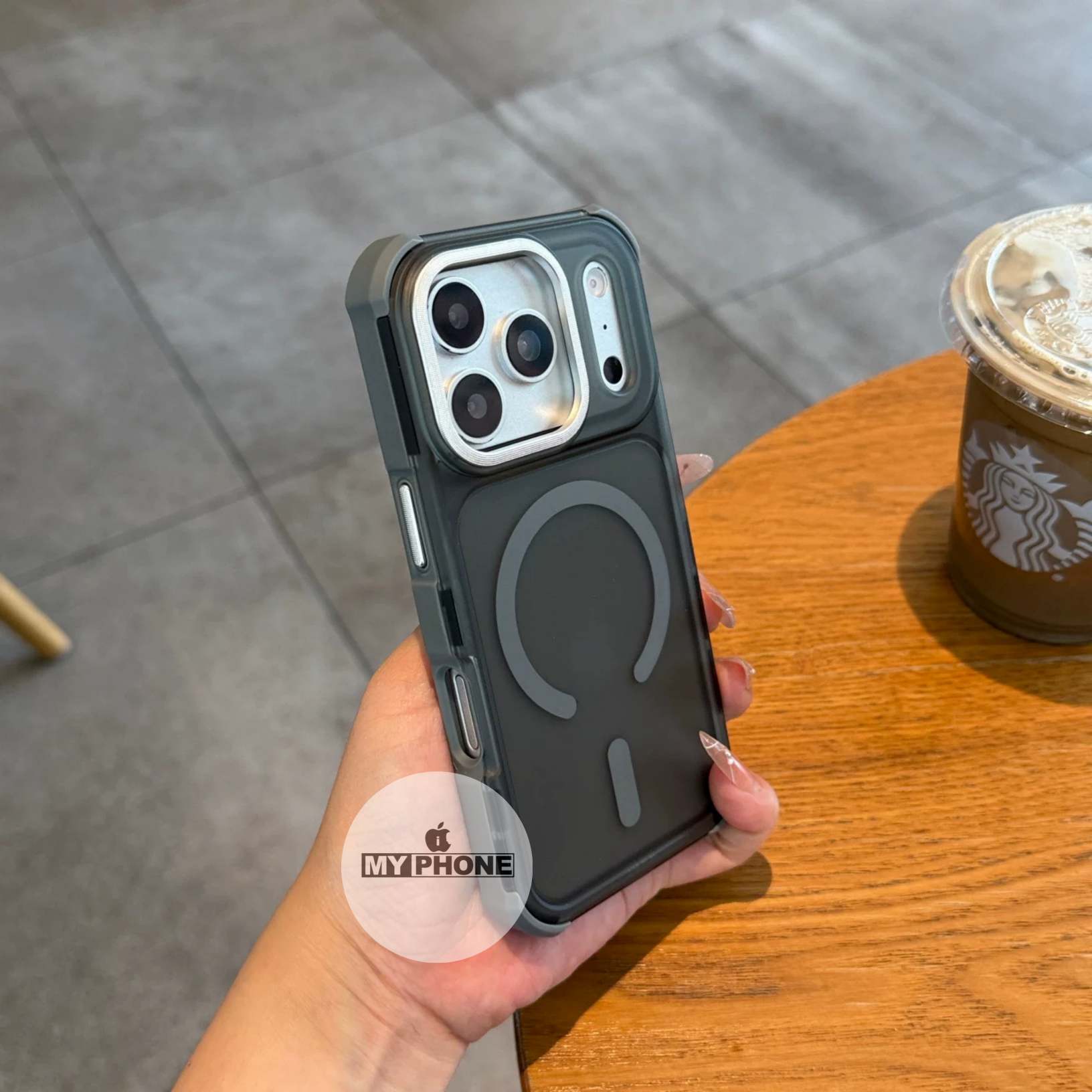 Heavy Duty Drop Protection Matte iPhone Case with Camera Slider & MagSafe_img_4