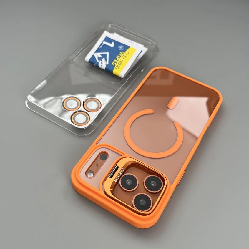 Luxury MagSafe Case for iPhone with Camera Bracket Kickstand & Free Lens Protector_img_4