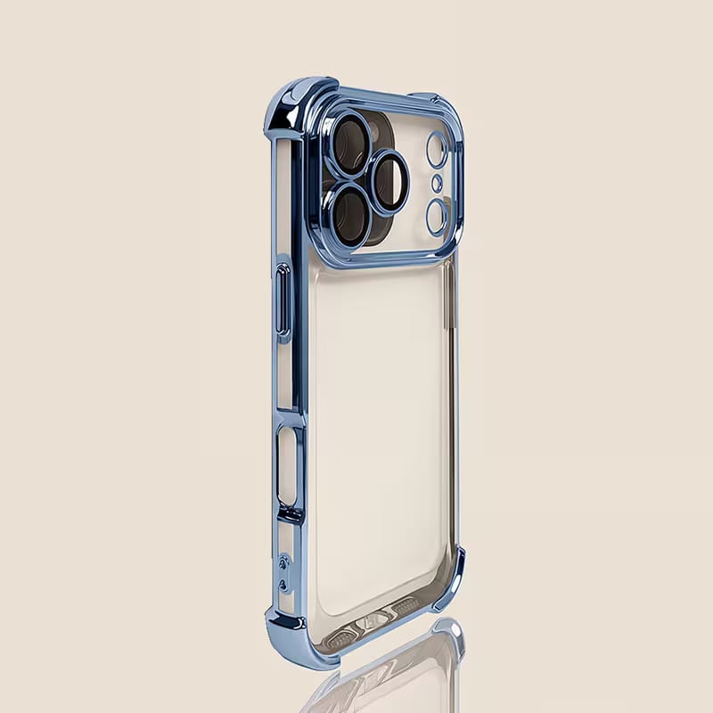 Transparent Glossy Chrome Frame Case with Built-in Camera Lens Glass_img_10