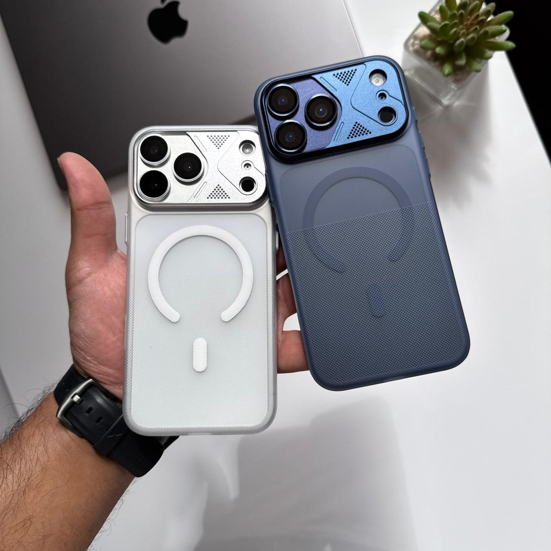 Pure Matte Hard Slim-fit Triangle Camera Shape MagSafe Case_img_1