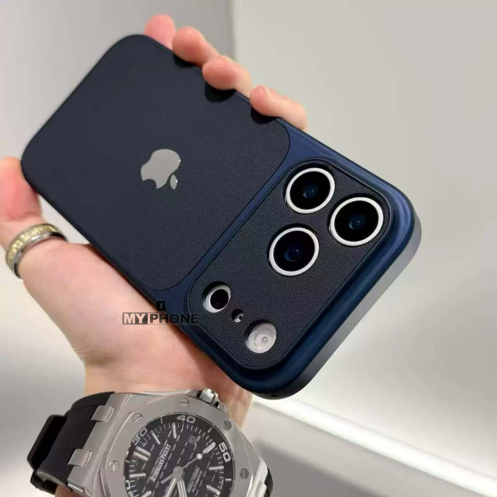 Premium Leather Finish Drop Protective iPhone Case_img_0