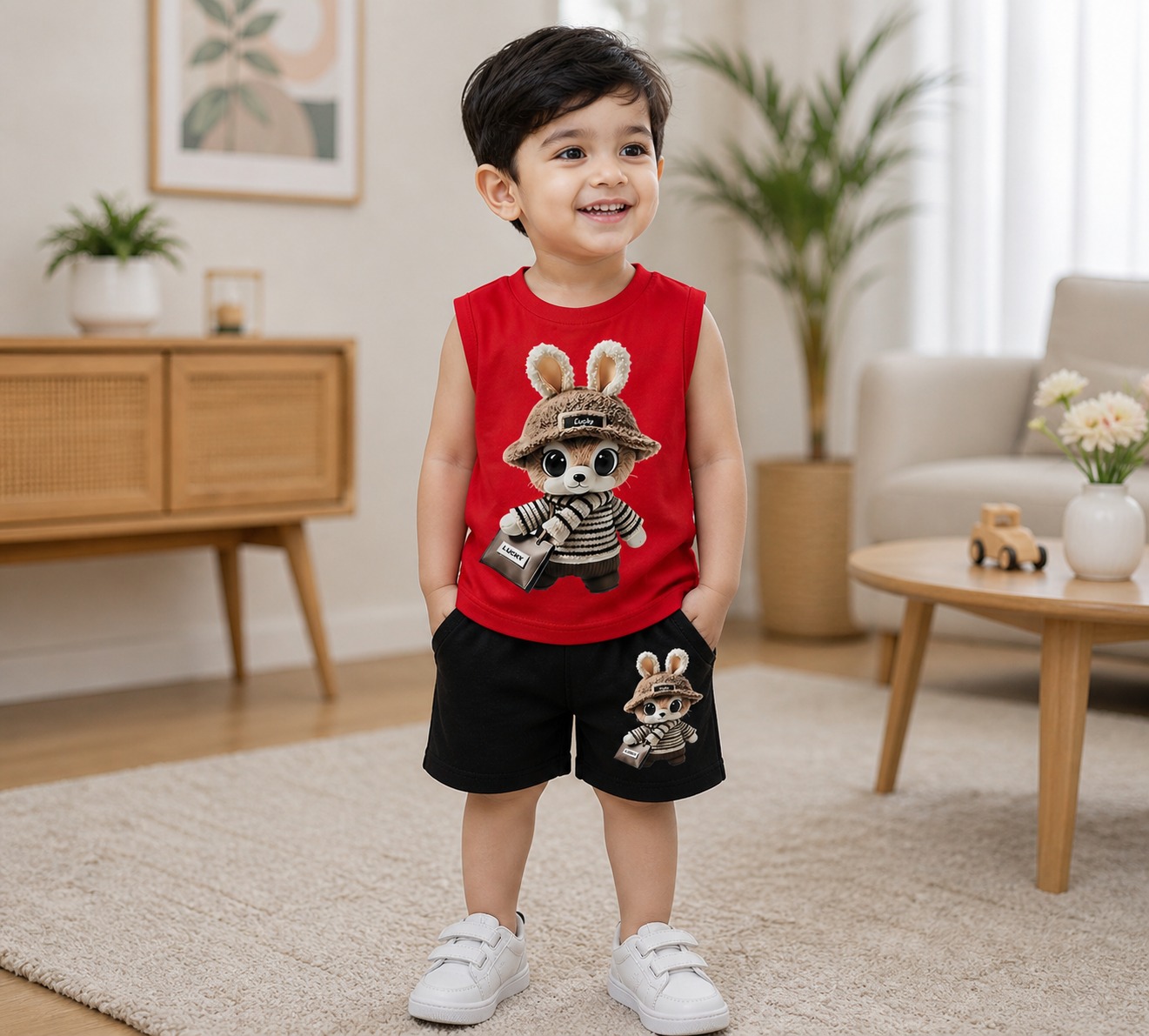 Exclusive Baby printed Tee and pant set