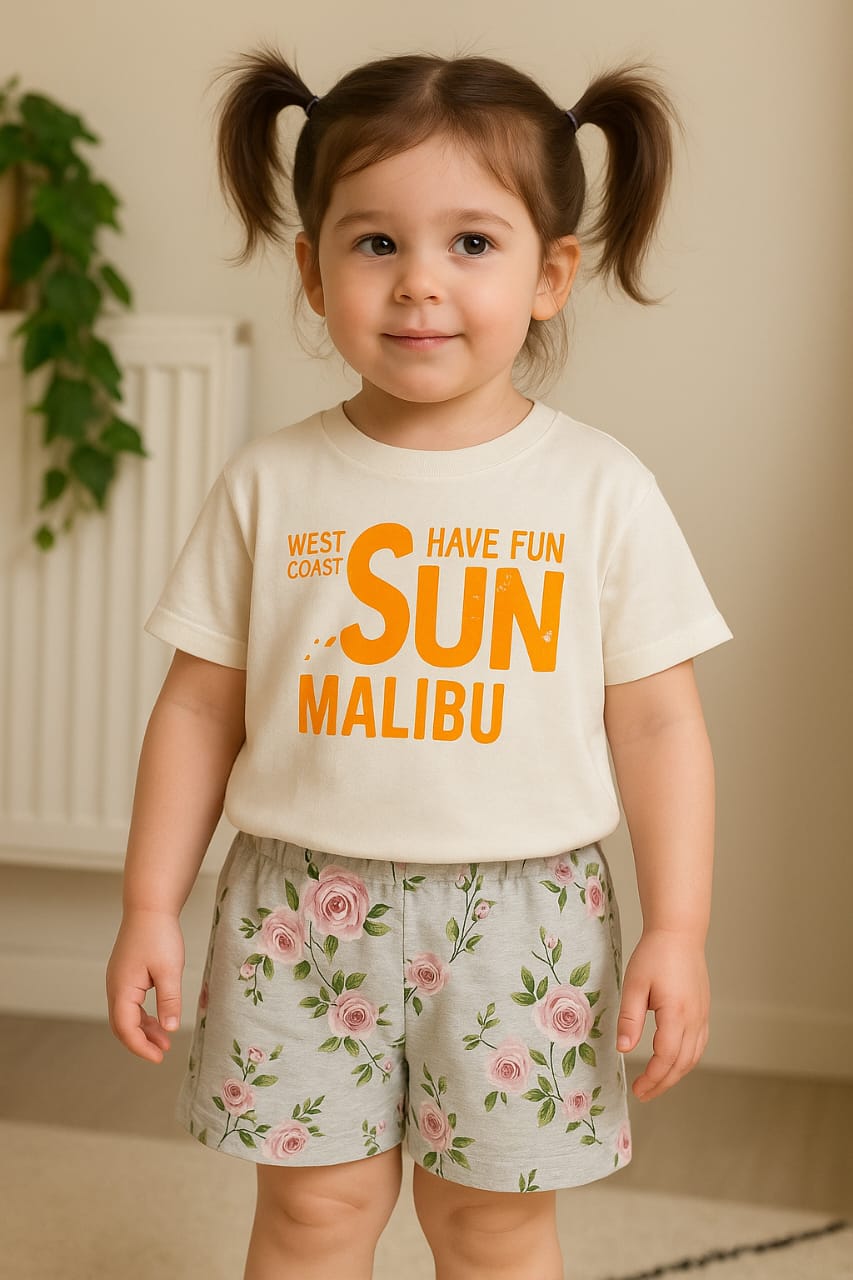 Exclusive Baby printed Tee and pant set (Exported)