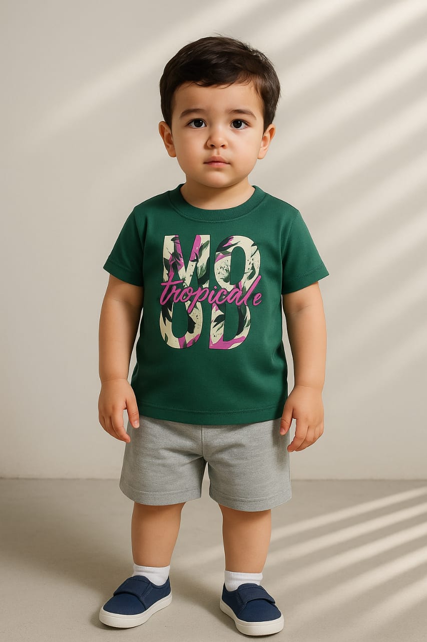 Exclusive Baby printed Tee and pant set (Exported)