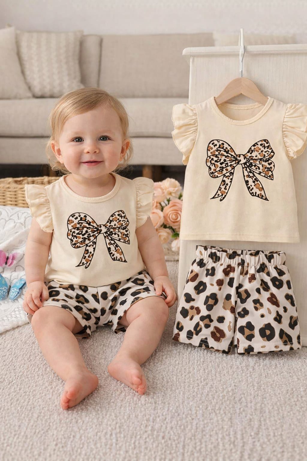 Exclusive Baby printed Tee and pant set