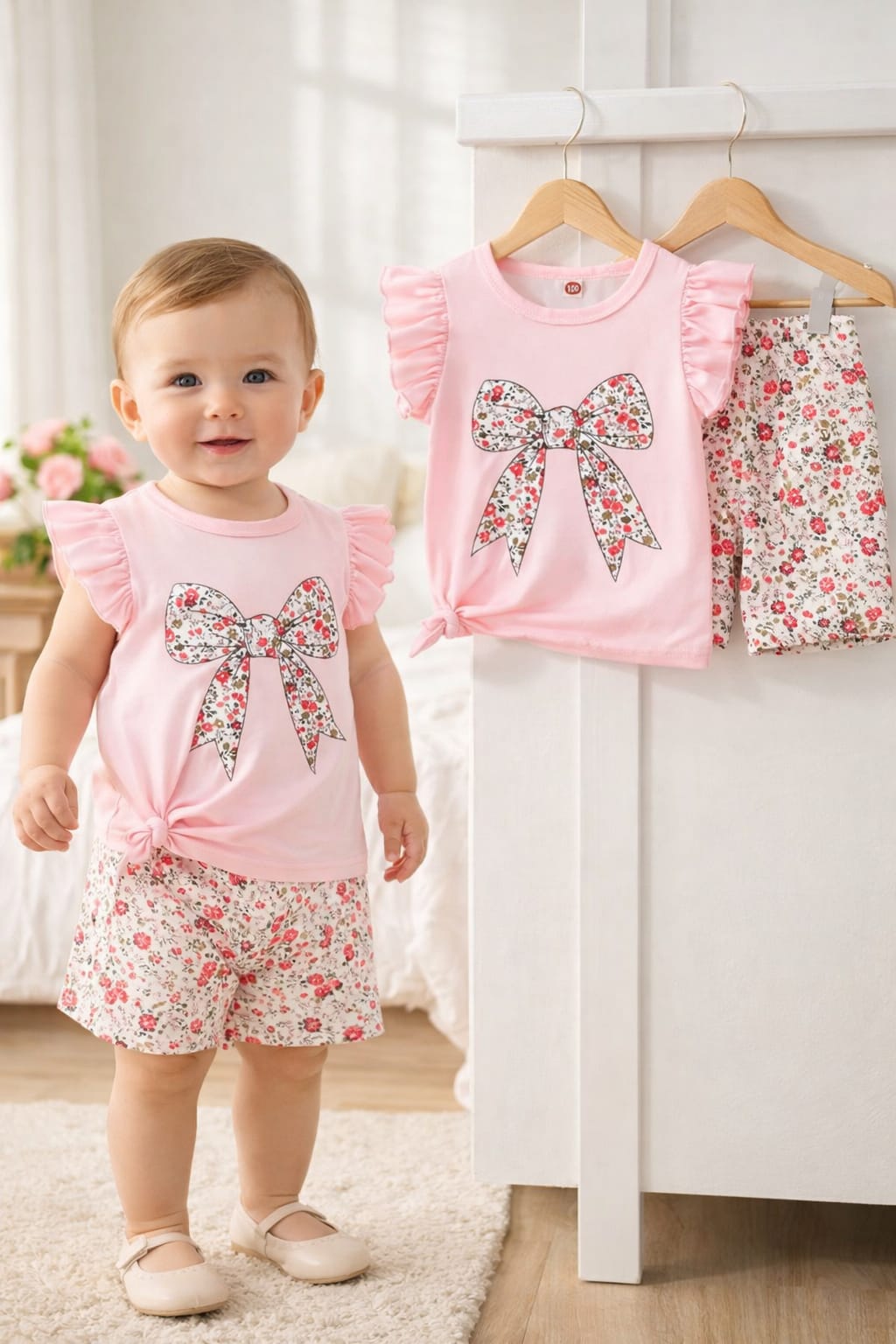 Exclusive Baby printed Tee and pant set