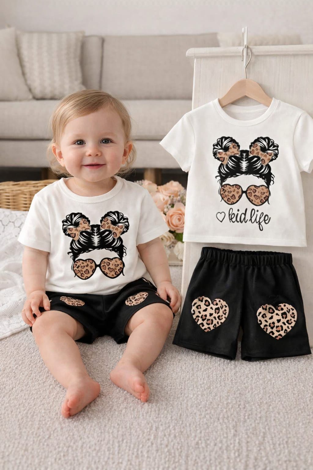 Exclusive Baby printed Tee and pant set