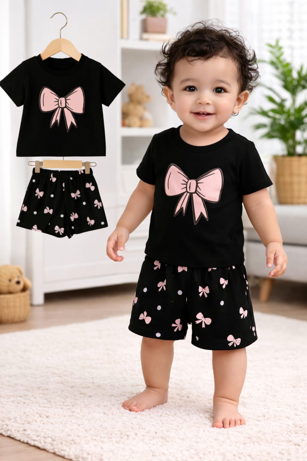 Exclusive Baby printed Tee and pant set