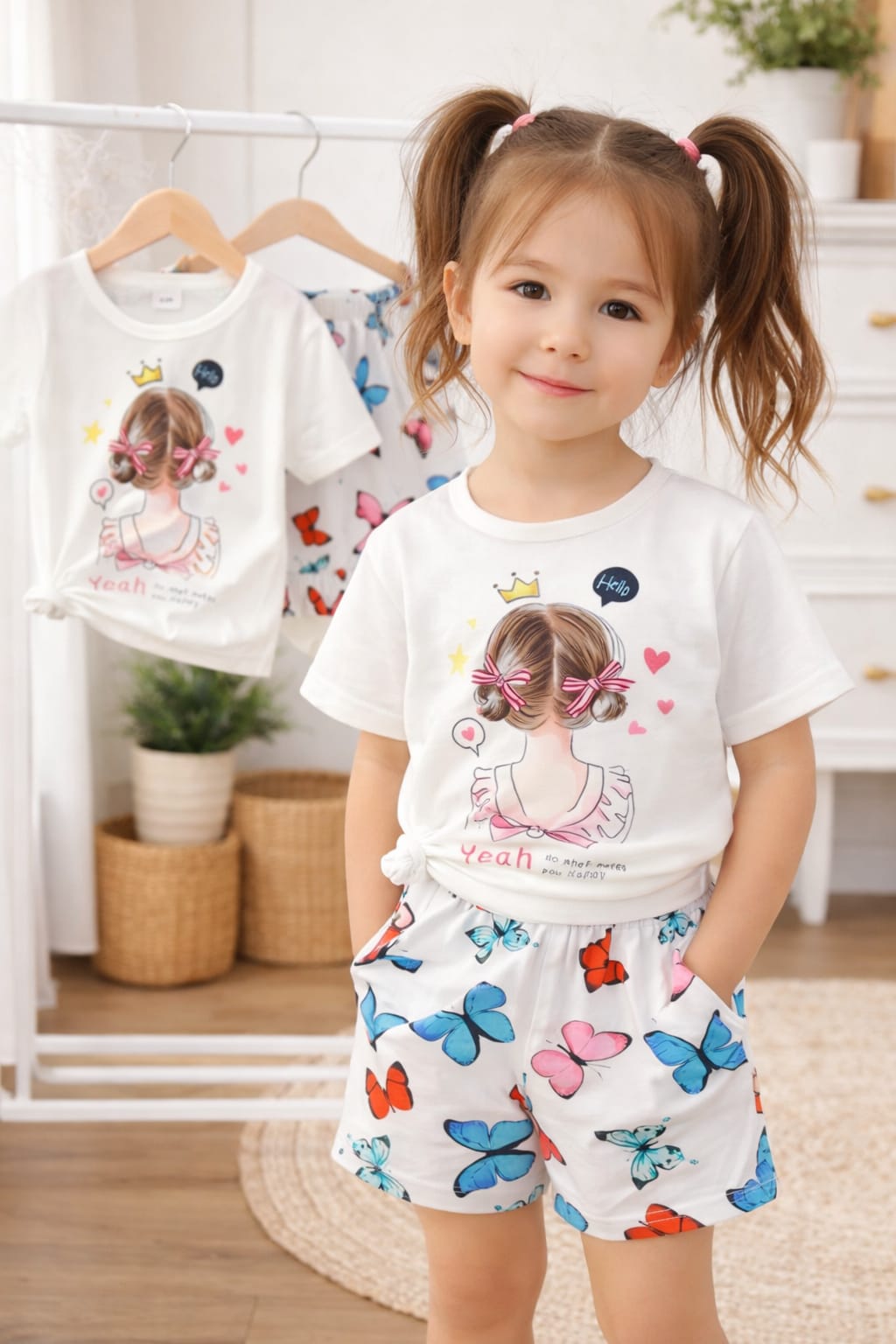 Exclusive Baby printed Tee and pant set