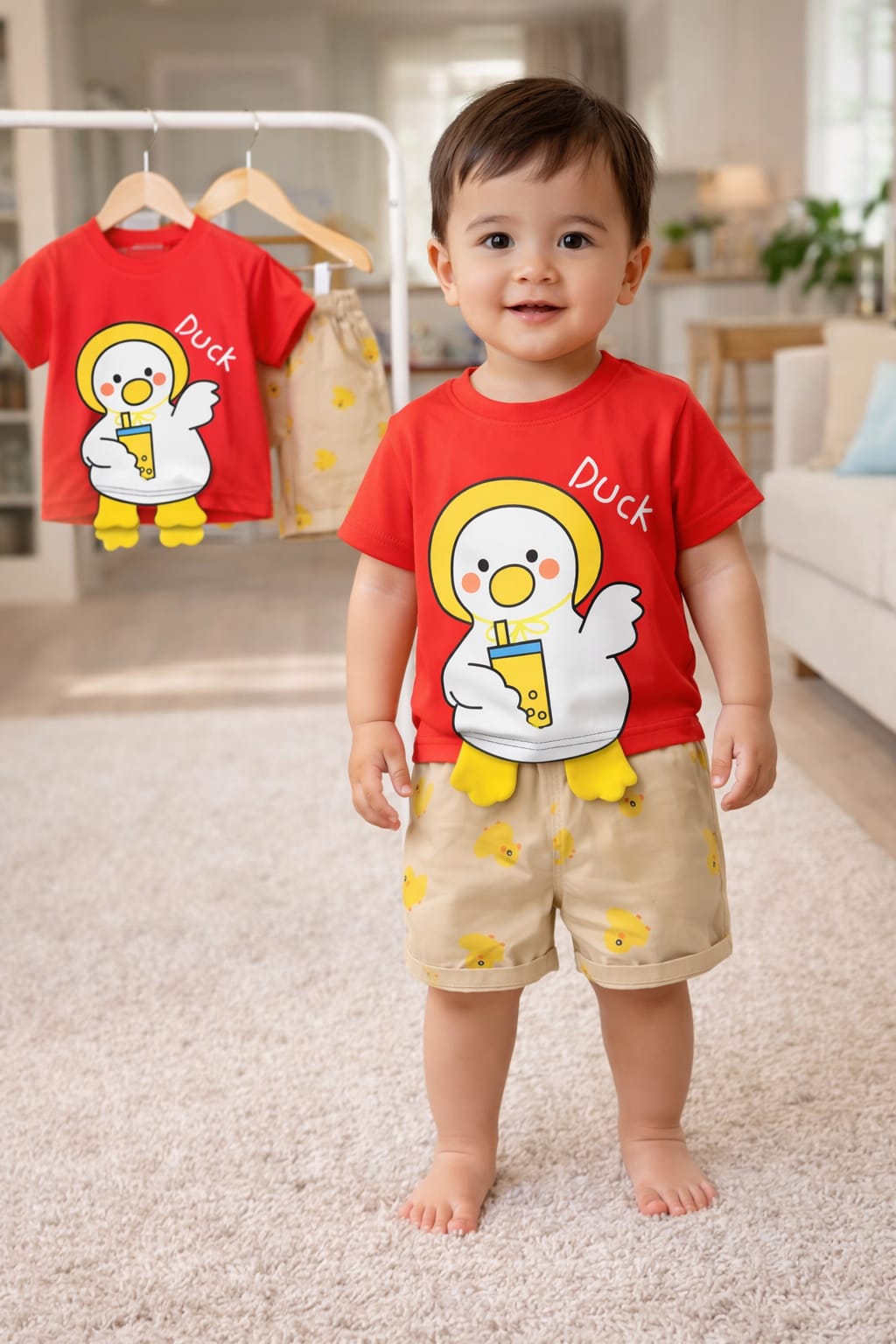 Exclusive Baby printed Tee and pant set
