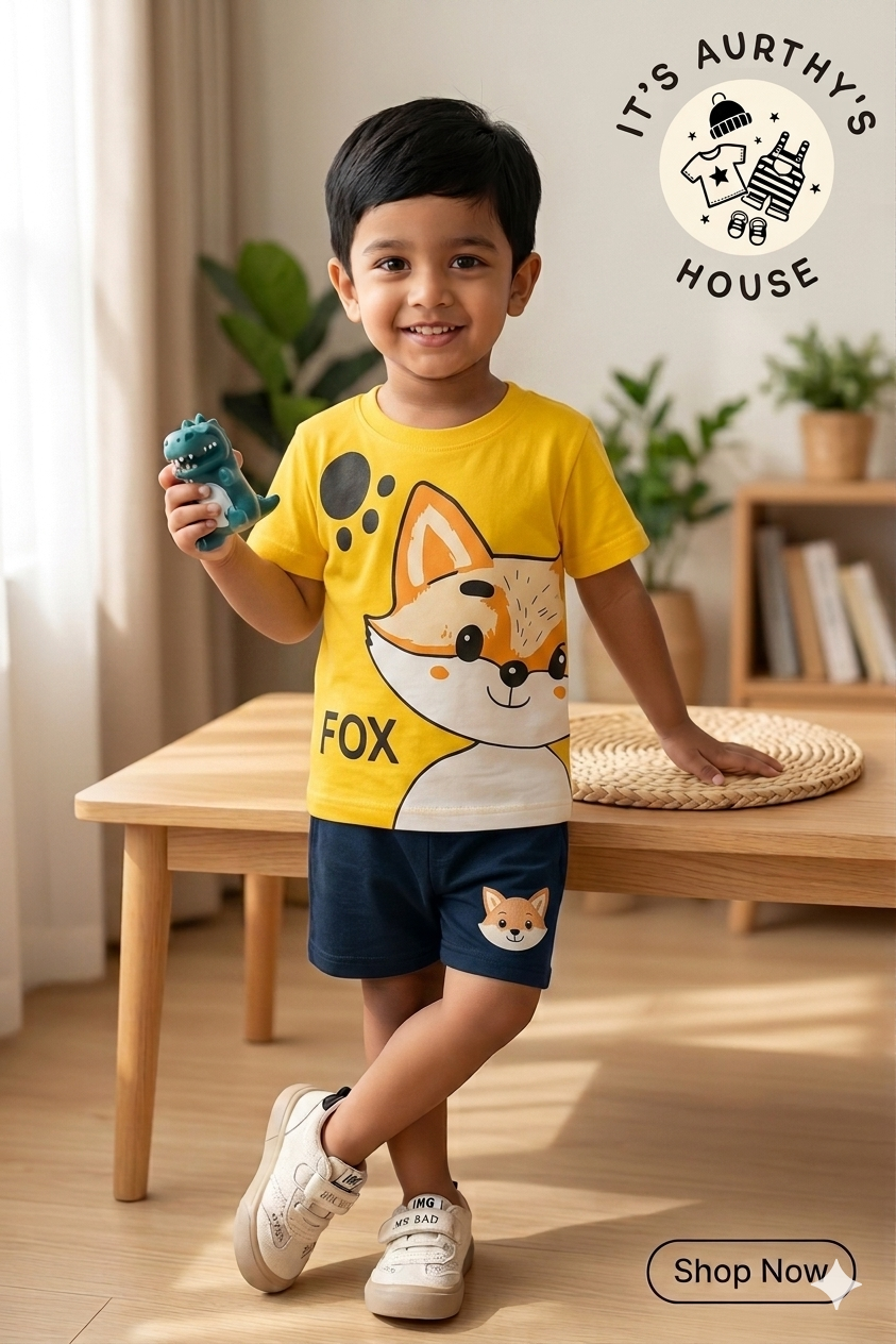 Exclusive Baby printed Tee and pant set
