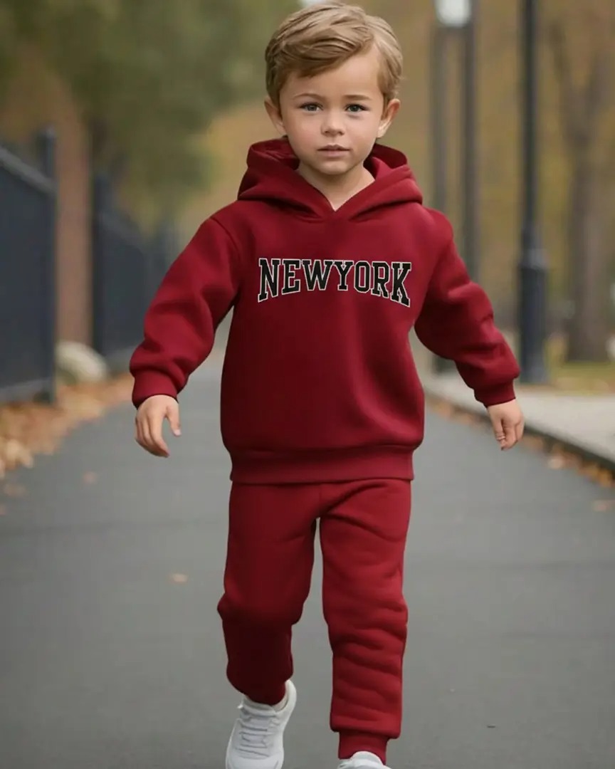 Premium Kids Winter Hoodie & Pant Set – 100% Cotton | 280–300 GSM