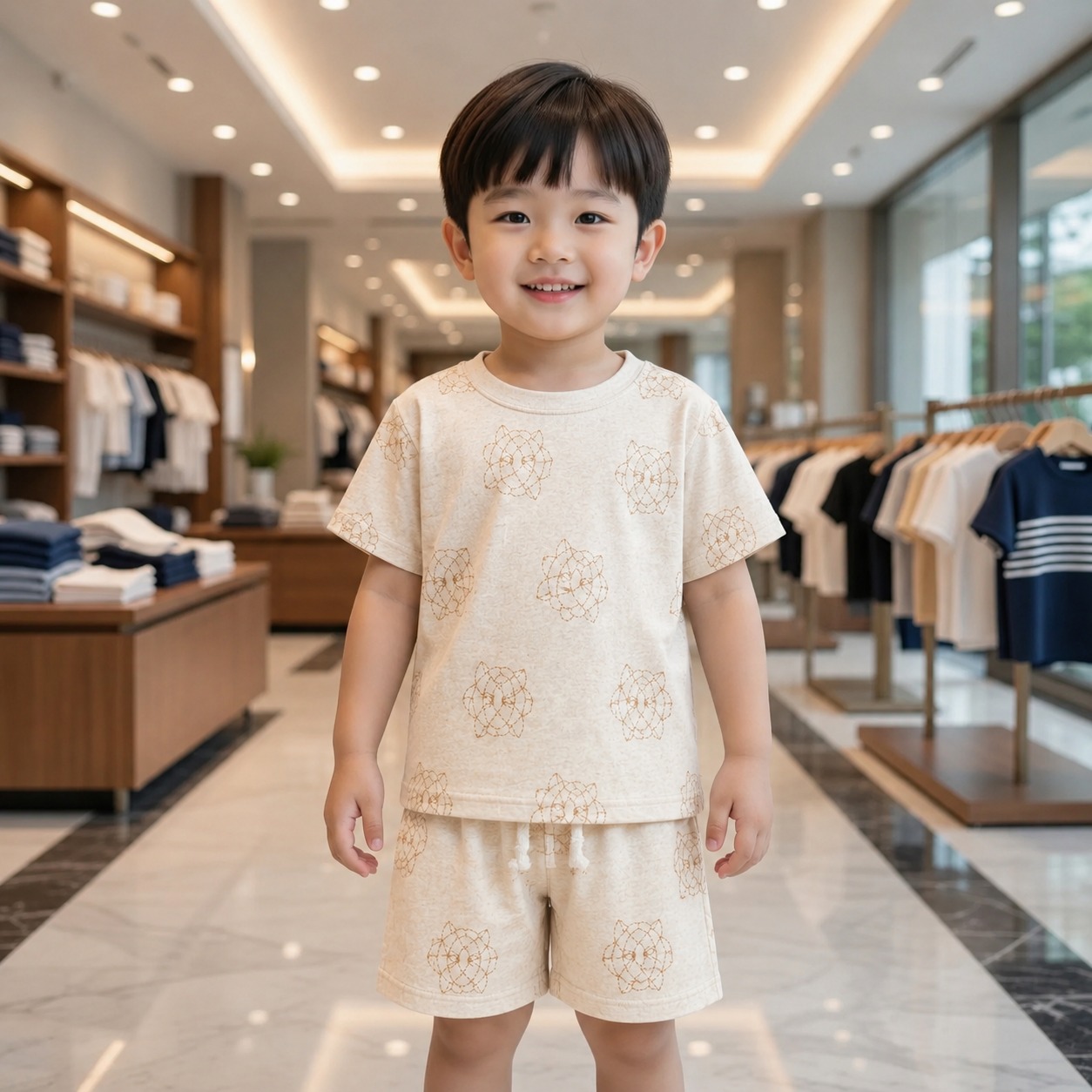 Exclusive Baby printed Tee and pant set