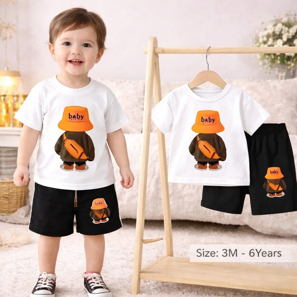Exclusive Baby printed Tee and pant set