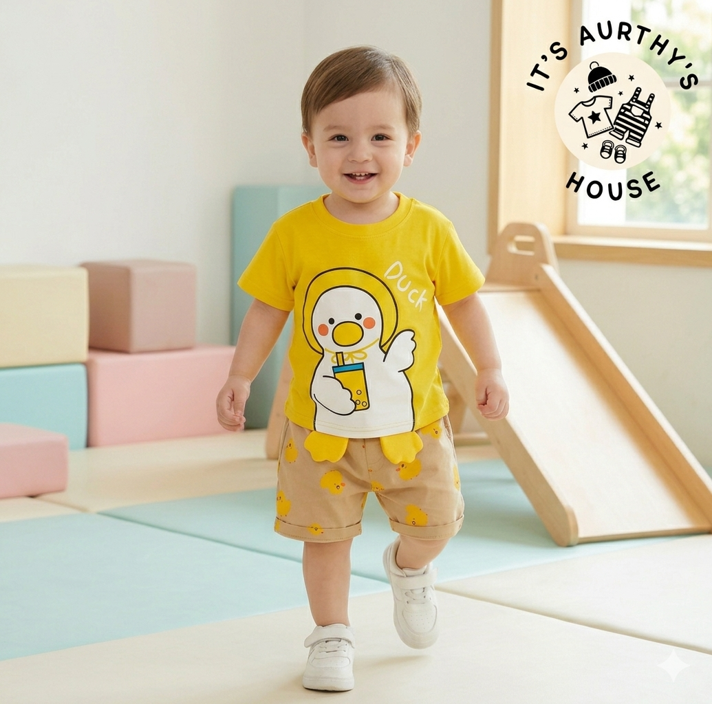 Exclusive Baby printed Tee and pant set