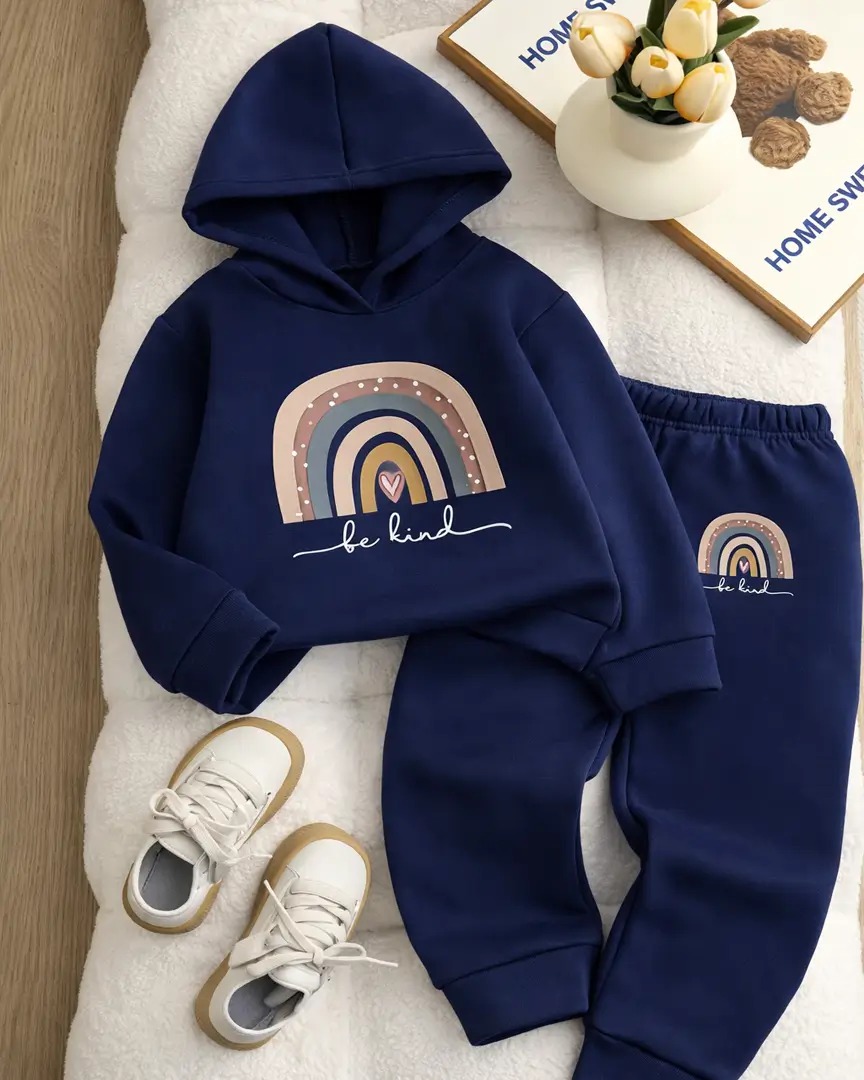 Premium Kids Winter Hoodie & Pant Set – 100% Cotton | 280–300 GSM