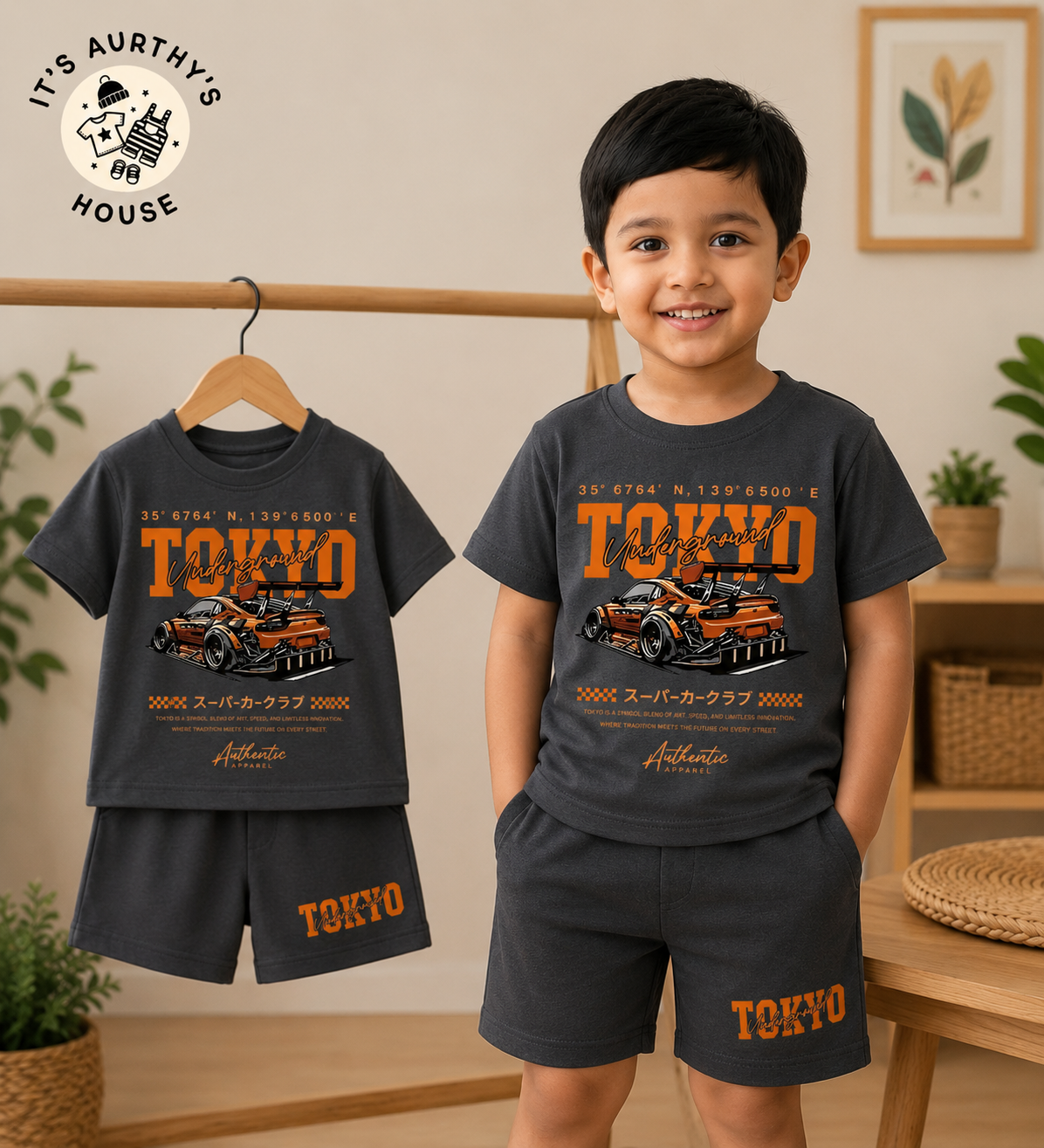 Exclusive Baby printed Tee and pant set