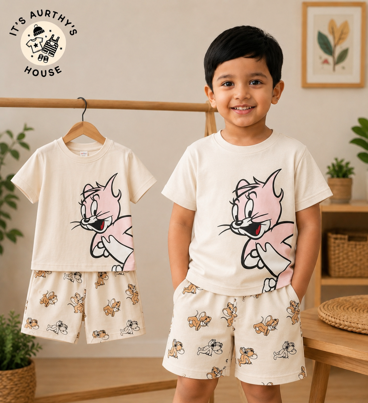 Exclusive Baby printed Tee and pant set