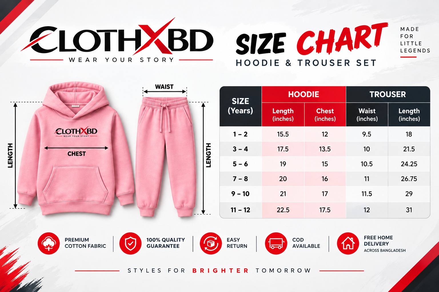 Premium Kids Winter Hoodie & Pant Set – 100% Cotton | 280–300 GSM