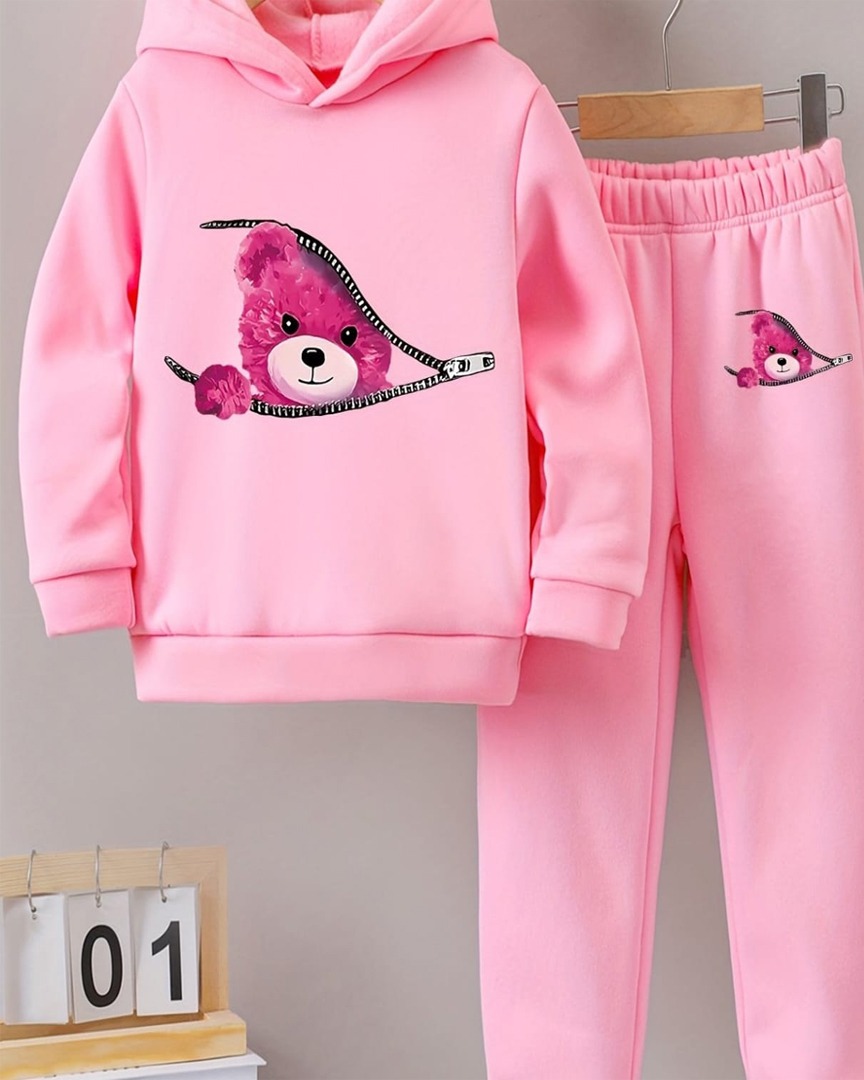 Premium Kids Winter Hoodie & Pant Set – 100% Cotton | 280–300 GSM