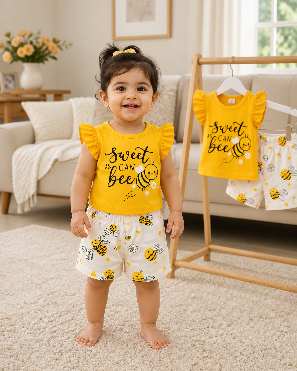 Exclusive Baby printed Tee and pant set