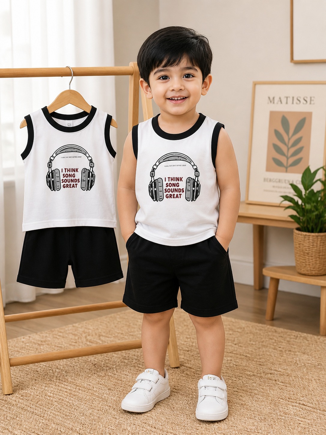 Exclusive Baby printed Tee and pant set