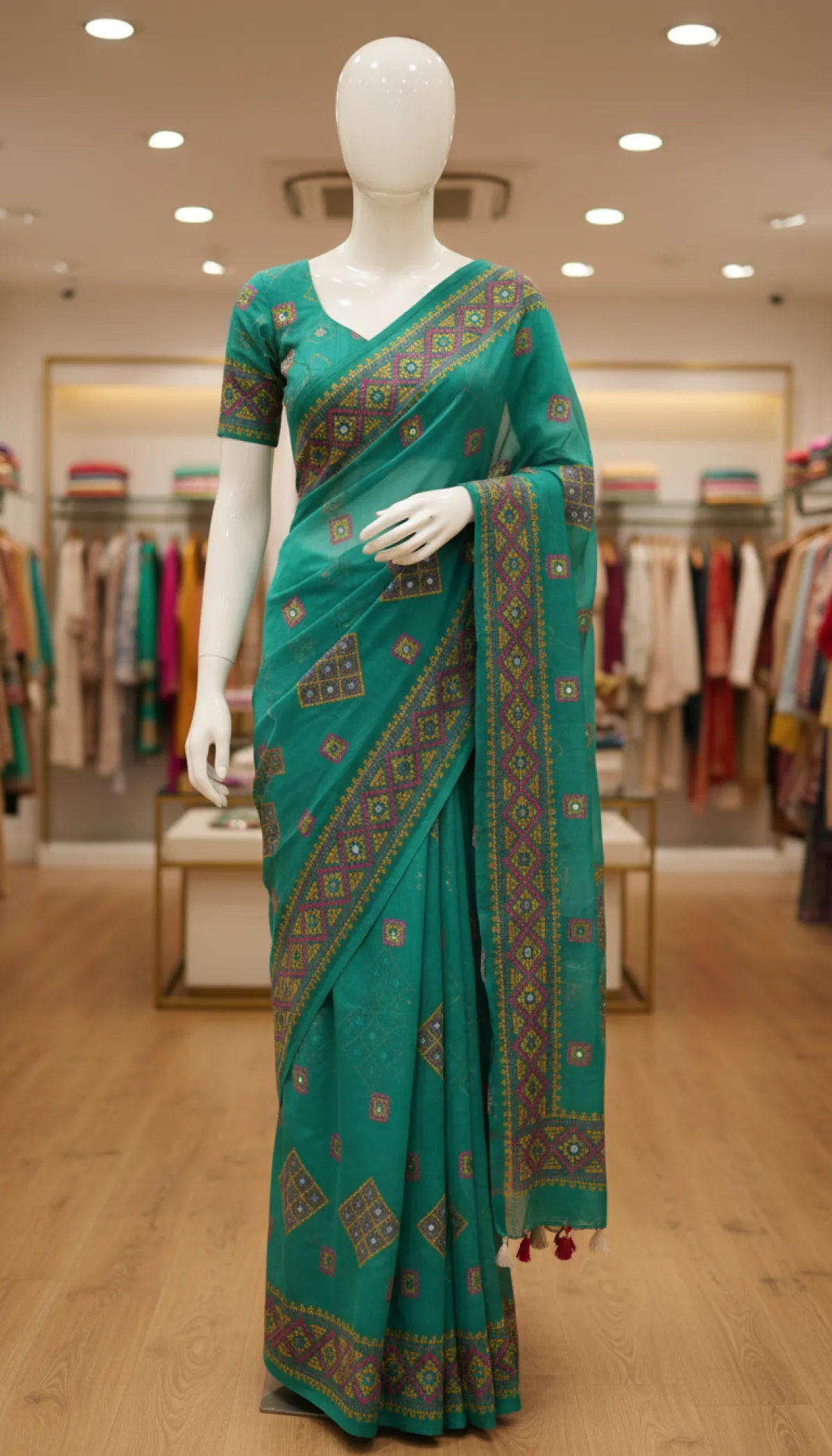 Cotton Sharee (Block Print)