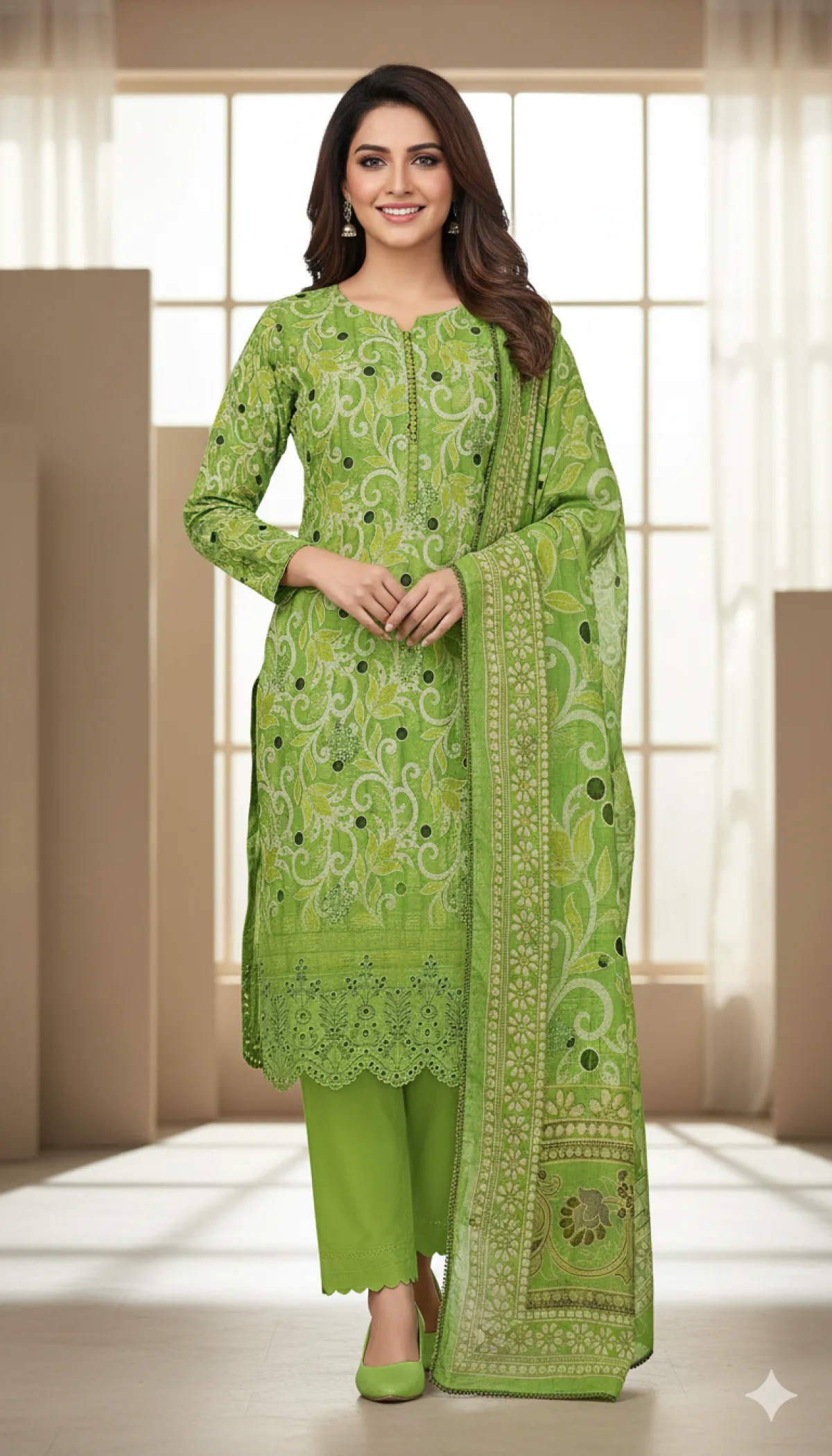Mashaal Cotton Three-piece