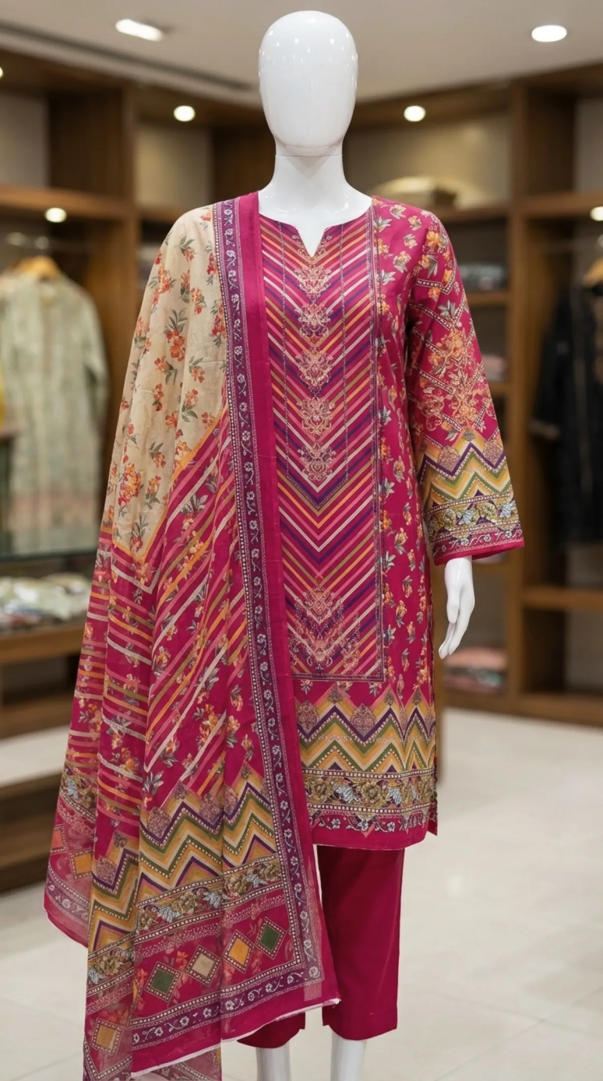 Premium Cotton Zamzam Three-piece