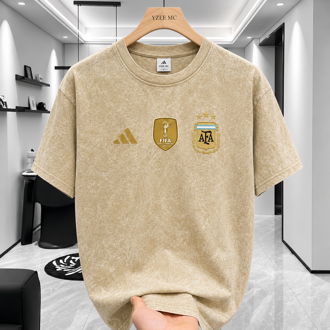 ACID WASH DROP SHOULDER T-SHIRT