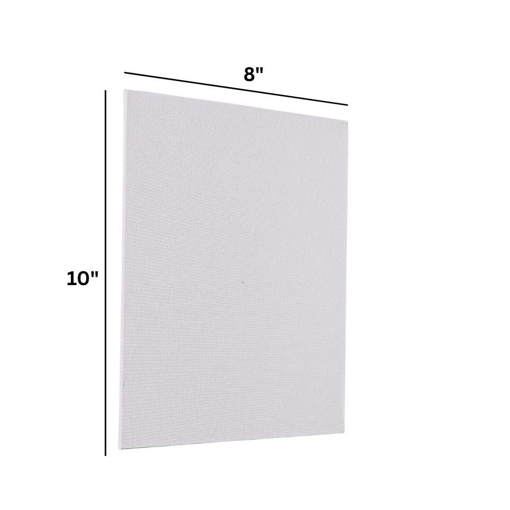 2 Piece 8x10 Inch Blank White Flat Art Canvas / Canvases for Painting Cotton Primed Painting Canvas Panels, Canvas Boards is for Professionals, Students & Kids for Acrylic Paint, Oil Paint & Watercolor By CHARUKAJ