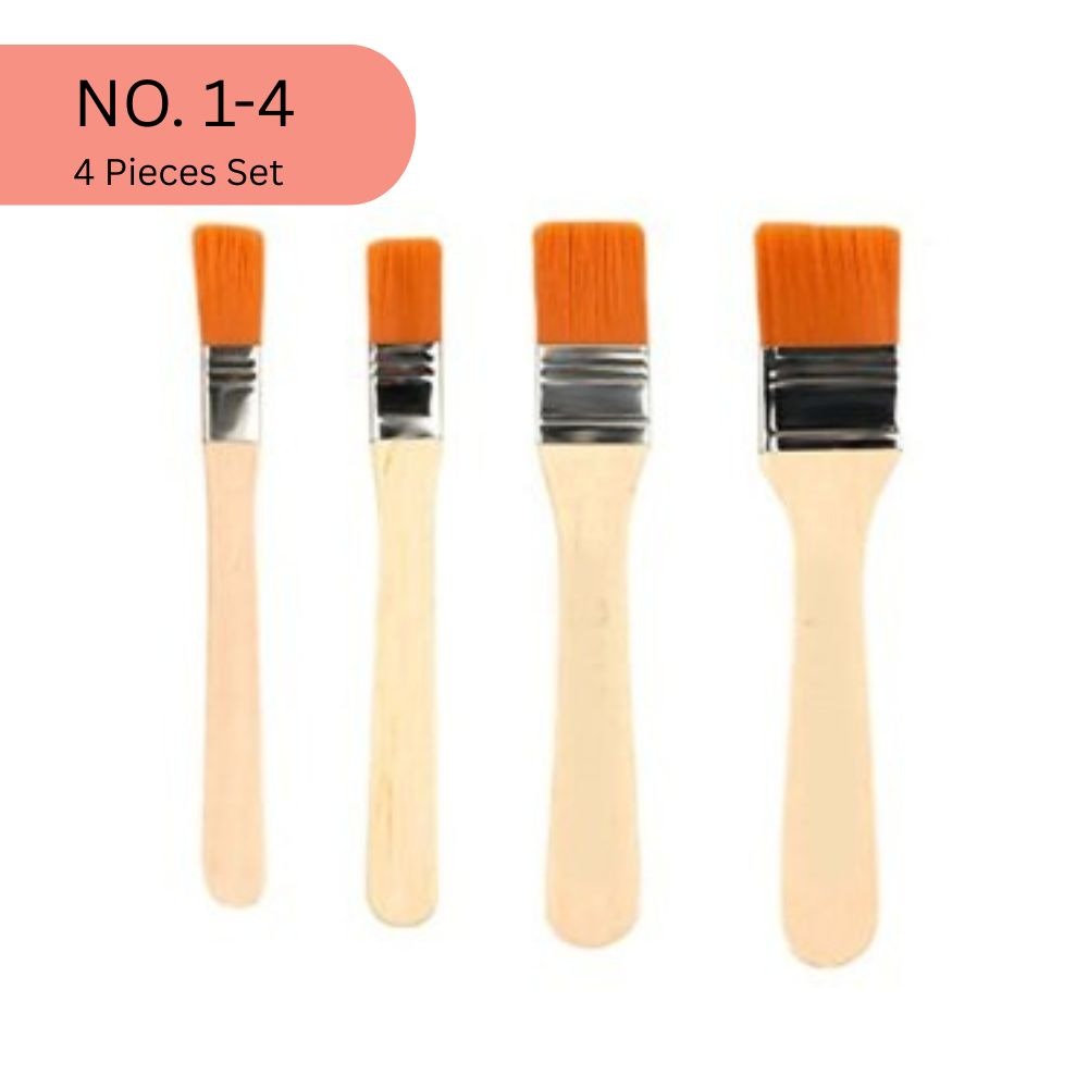 1 Piece "No.4" Professional Gesso Brush – Premium Synthetic Durable Brush for DIY Art, Crafts, Gesso, Acrylic, Primer & Canvas Preparation | Lightweight Artist Brush with White & Golden Bristles From ArtEase Studio by CHARUKAJ (2.4 × 2.8 × 12.0 cm)_img_4