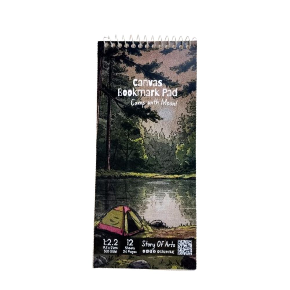 Premium Acrylic Canvas Bookmark Pad (Camp With Moon! Theme) By CHARUKAJ