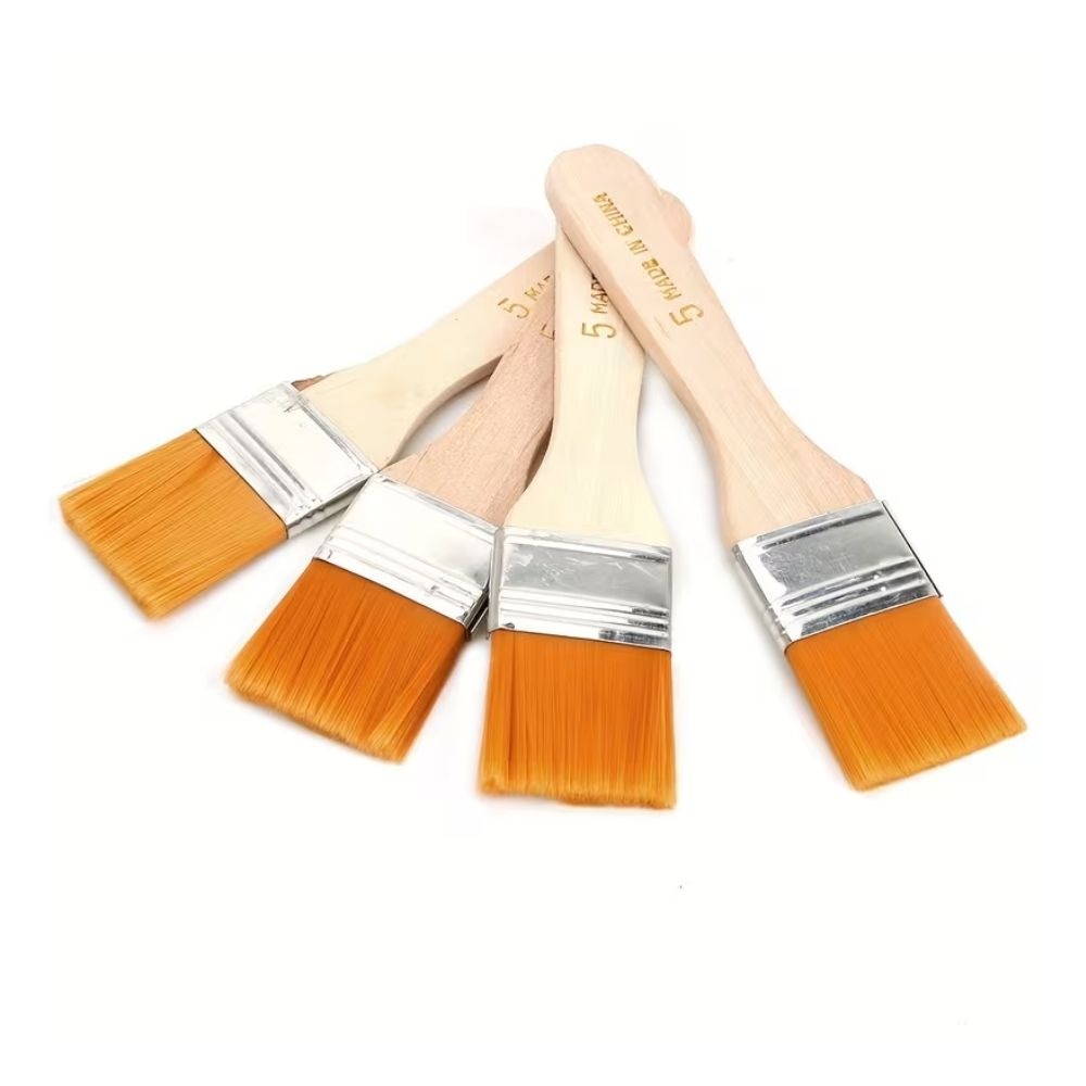 1 Piece "No.8" Professional Gesso Brush â Premium Synthetic Durable Brush for DIY Art, Crafts, Gesso, Acrylic, Primer & Canvas Preparation | Lightweight Artist Brush with White & Golden Bristles From ArtEase Studio by CHARUKAJ (4.7 Ã 3.0 Ã 12.5 cm)_img_5