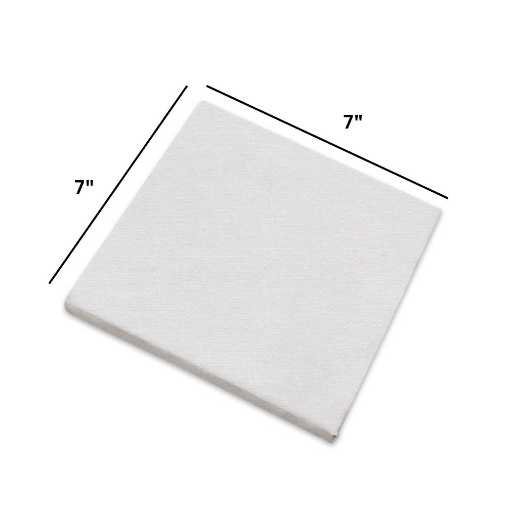 3 Piece 7x7 Inch Blank White Flat Art Canvas / Canvases for Painting Cotton Primed Painting Canvas Panels, Canvas Boards is for Professionals, Students & Kids for Acrylic Paint, Oil Paint & Watercolor By CHARUKAJ