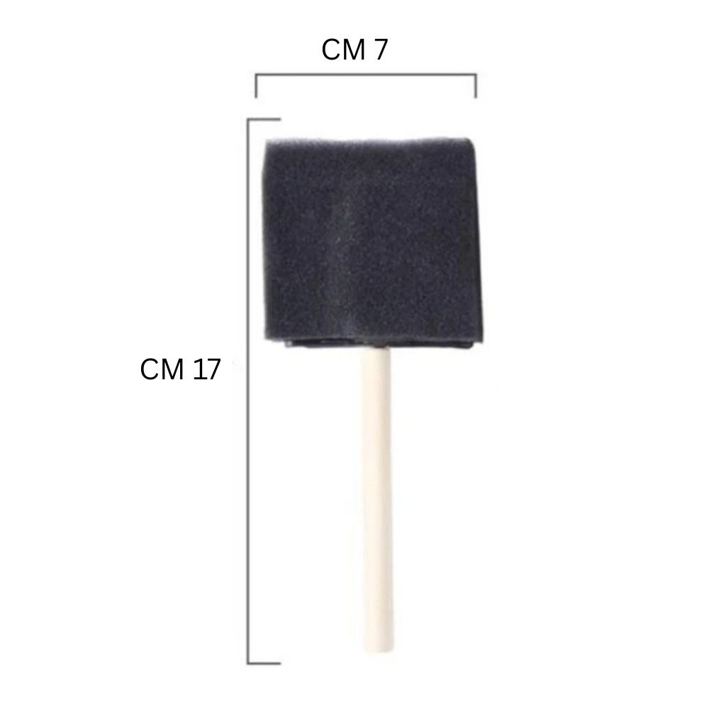 S1- 7x17cm Black Sponge Paint Brush Set – Foam Brushes with Wooden Handles for Acrylic, Oil, Watercolor, Staining, Varnishing, Drawing, DIY Crafts & Painting Projects From CHARUKAJ